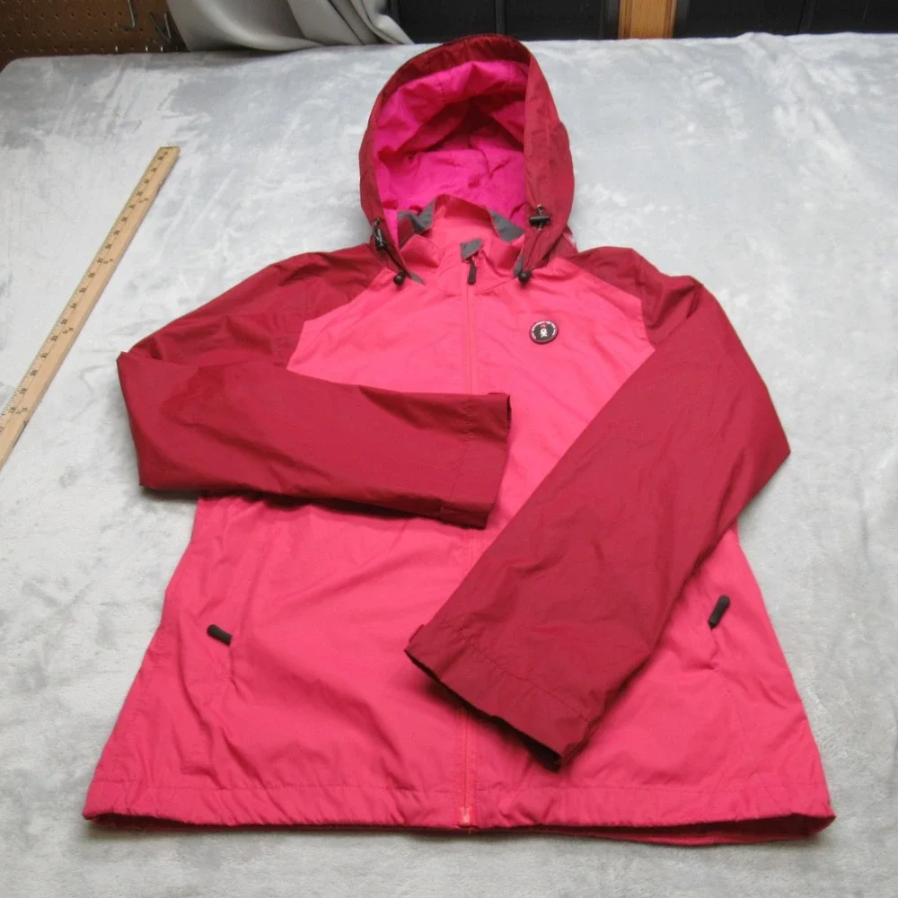 Little Donkey Andy Jacket Womens Small Pink Purple Hooded Water‎ Resistant Rain